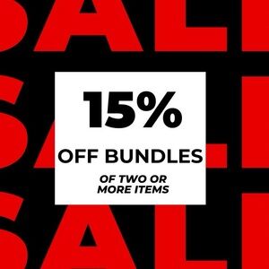 15% off bundles of 2 or more items!